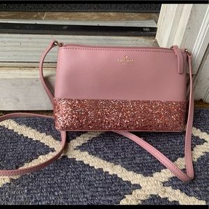 Small medium pink and pink glitter Kate Spade